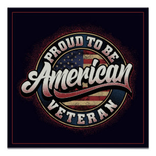 Proud to be American Veteran Poster