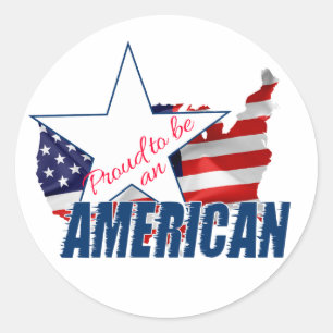 Proud to be an American Classic Round Sticker