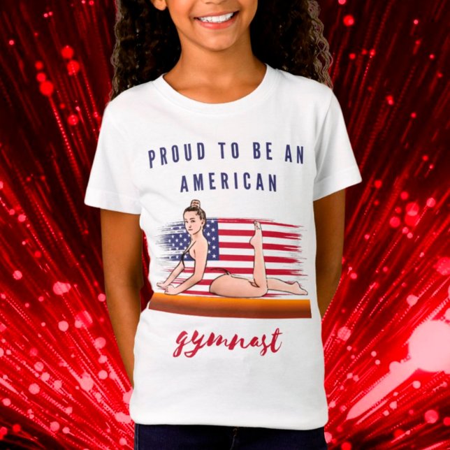 Proud To Be An American Gymnast Version 2 T-Shirt (Creator Uploaded)