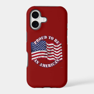 Proud To Be An American With USA Flag distressed