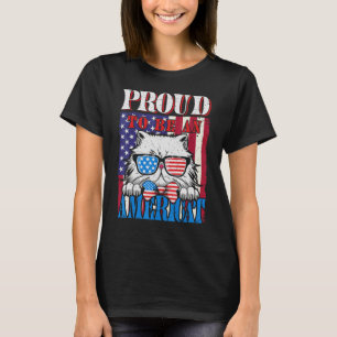Proud to be an Americat American Cat Patriotic   C T-Shirt