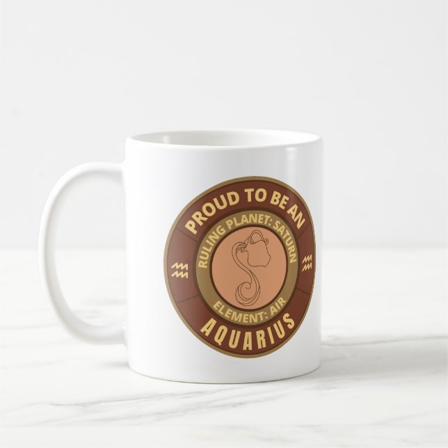 Proud to be an Aquarius Coffee Mug (Left)