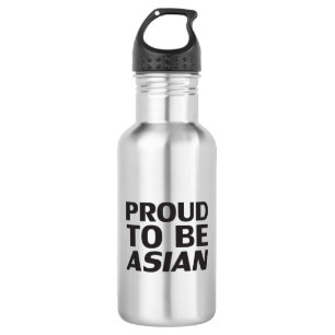 Proud to be Asian, black letters 532 Ml Water Bottle