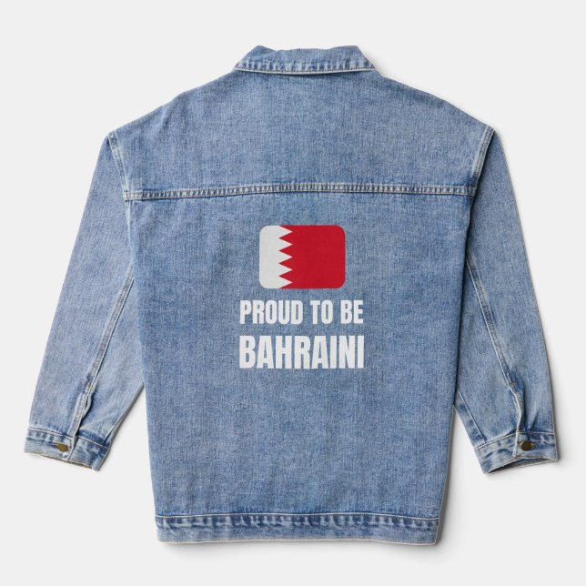 Proud to be Bahraini Denim Jacket (Back)