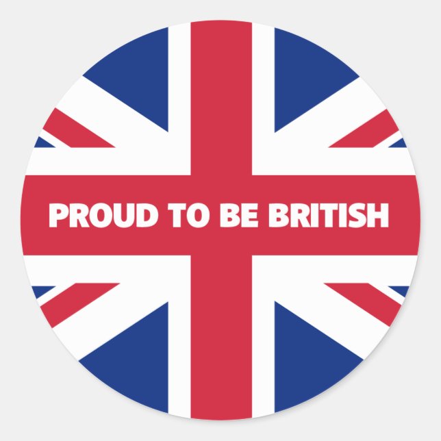 Proud to be British Classic Round Sticker (Front)