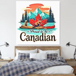 Proud to be Canadian Canvas Print