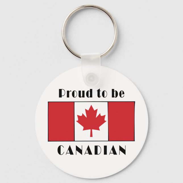 Proud To Be Canadian Key Ring (Front)