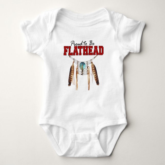 Proud to be Flathead Baby Jersey Bodysuit (Front)
