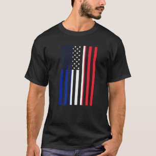 Proud to Be French American Boy Girl Sister All Sa T-Shirt