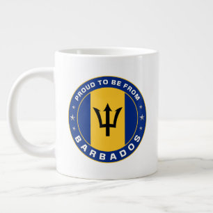 Proud To Be From Barbados Large Coffee Mug