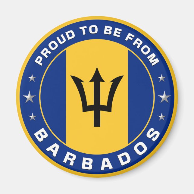 Proud To Be From Barbados Magnet (Front)