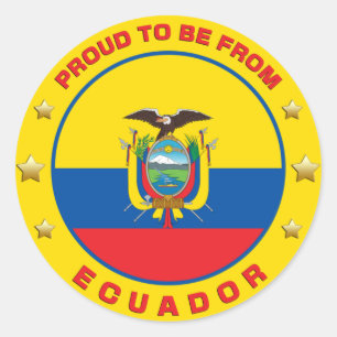 Proud To Be From Ecuador Classic Round Sticker