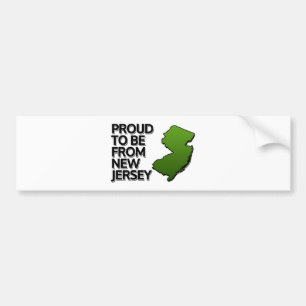 Proud to be from New Jersey Bumper Sticker