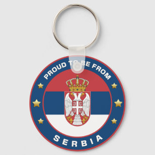 Proud To Be From Serbia Key Ring