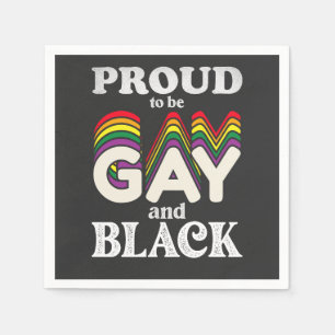 Proud To Be Gay And Black LGBT Pride Napkin