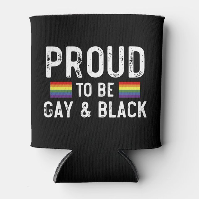 Proud To Be Gay And Black Pride Month 2025 Can Cooler (Front)