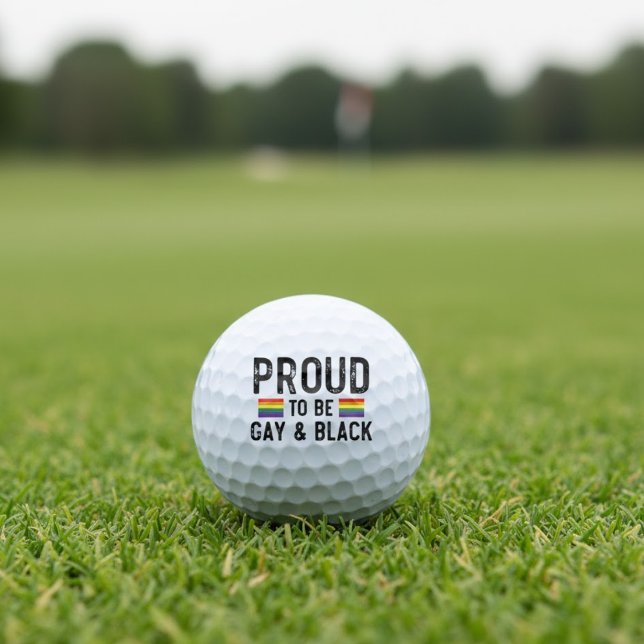 Proud To Be Gay And Black Pride Month 2025 Golf Balls (Creator Uploaded)