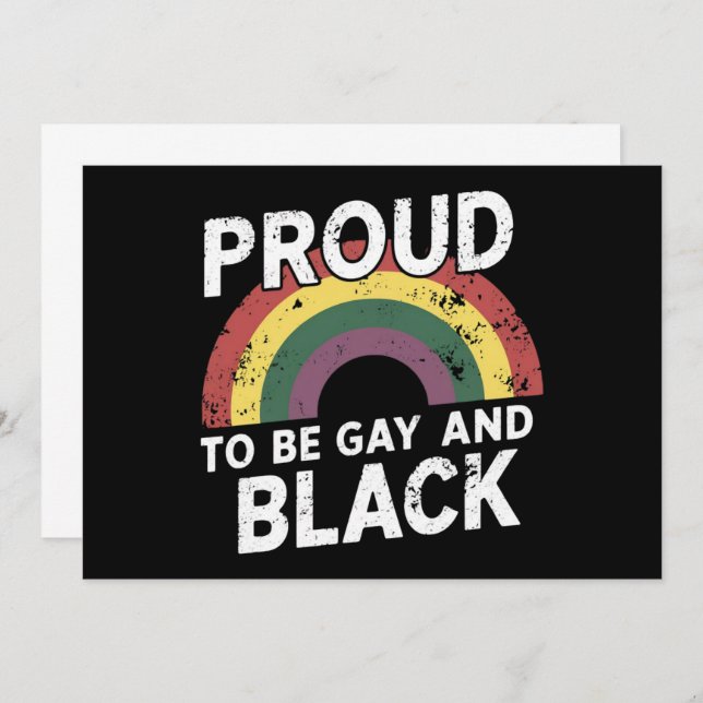 Proud To Be Gay And Black Pride Month 2025 Invitation (Front/Back)