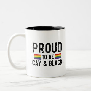 Proud To Be Gay And Black Two-Tone Coffee Mug