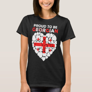 Proud To Be Georgian I Love Georgia Flag Georgia T-Shirt