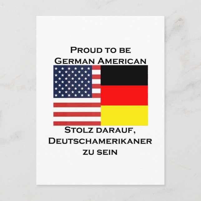 Proud to be German American Postcard (Front)