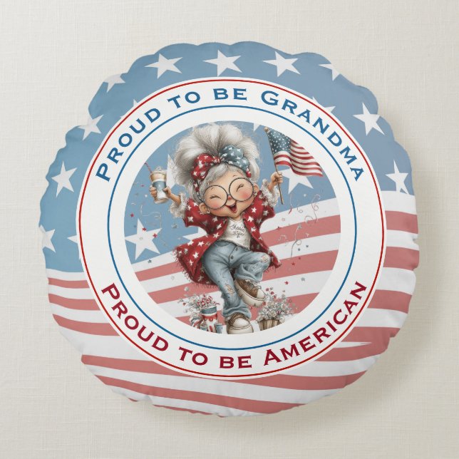 Proud to Be Grandma  Round Cushion (Front)