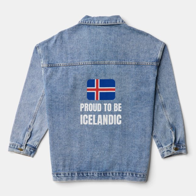 Proud to be Icelandic Denim Jacket (Back)