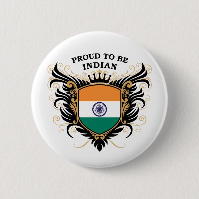 Proud to be Indian 6 Cm Round Badge (Front)