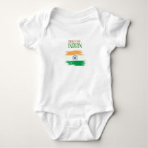 Proud to Be Indian Tricolor Baby Bodysuit