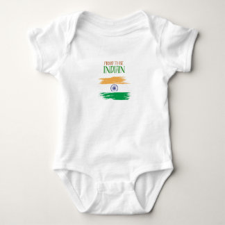 Proud to Be Indian Tricolor Baby Bodysuit