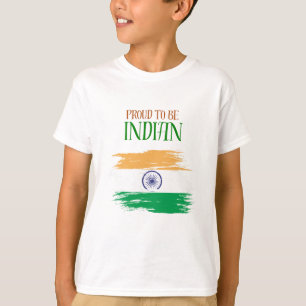 Proud to Be Indian Tricolor Kids T-Shirt   