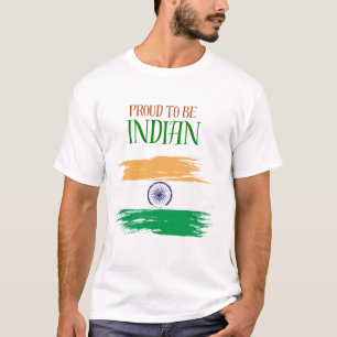 Proud to Be Indian Tricolor T-Shirt   Patriotic 