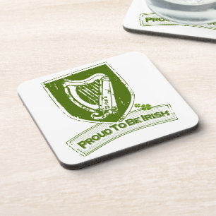 Proud To Be Irish (Harp Grn) Coaster