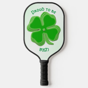 "Proud to be Irish" St Patrick’s Day Shamrocks Pickleball Paddle