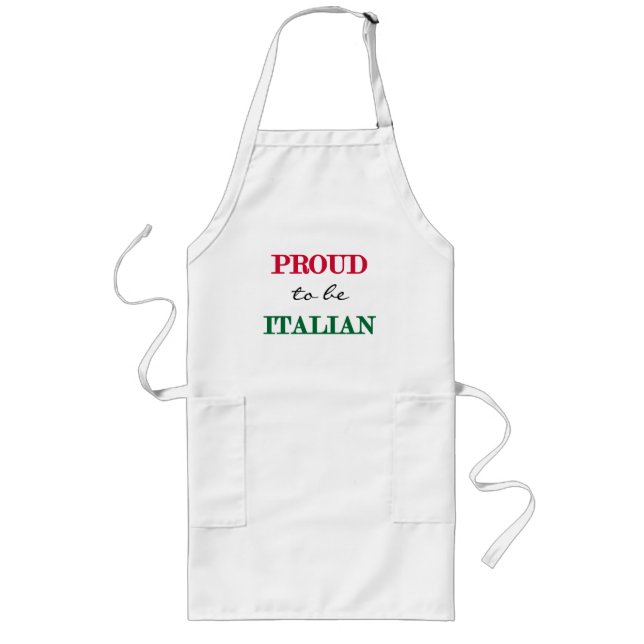 Proud To Be Italian Long Apron (Front)