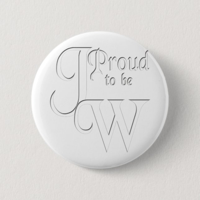 Proud to be Jehovah's Witness 6 Cm Round Badge (Front)