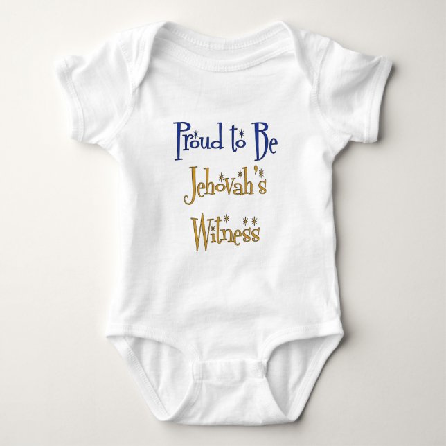Proud to be Jehovah's Witness Baby Bodysuit (Front)