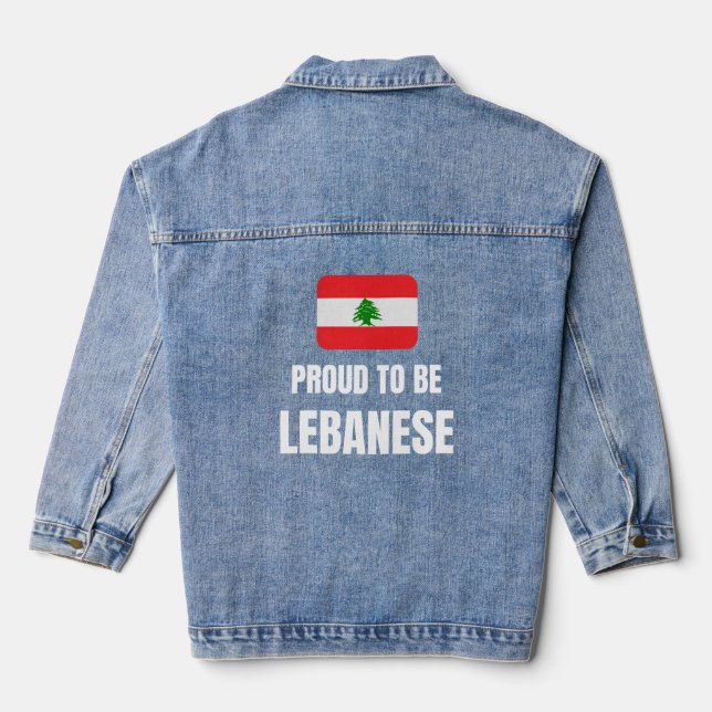 Proud to be Lebanese Denim Jacket (Back)
