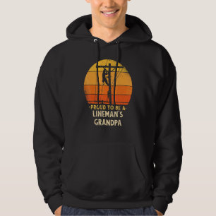 Proud To Be Lineman Grandpa Electric Cable Electri Hoodie