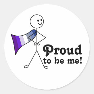 Proud to Be Me Butch Lesbian Pride super hero Classic Round Sticker
