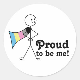 Proud to Be Me Polygender Pride super hero Classic Round Sticker