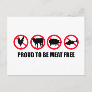 Proud to be Meat Free Postcard