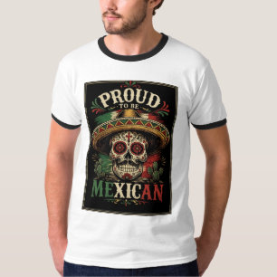 Proud To Be Mexican Sugar Skull Men's T-Shirt