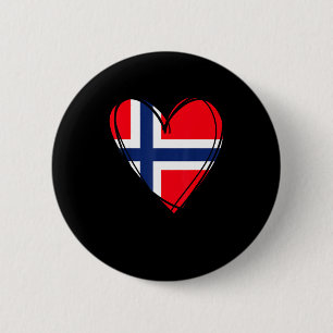 Proud to be norwegian dad mum boy kid cool norway 6 cm round badge