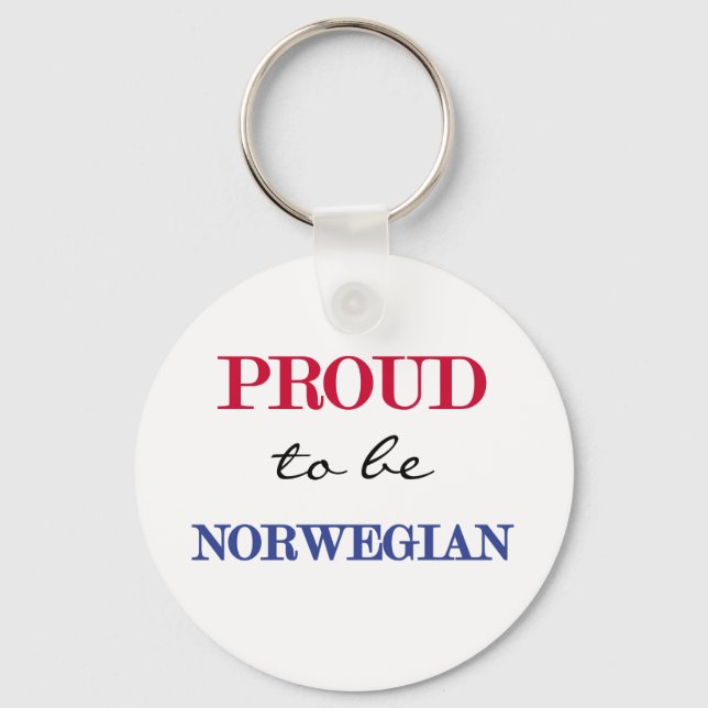 Proud To Be Norwegian Key Ring (Front)