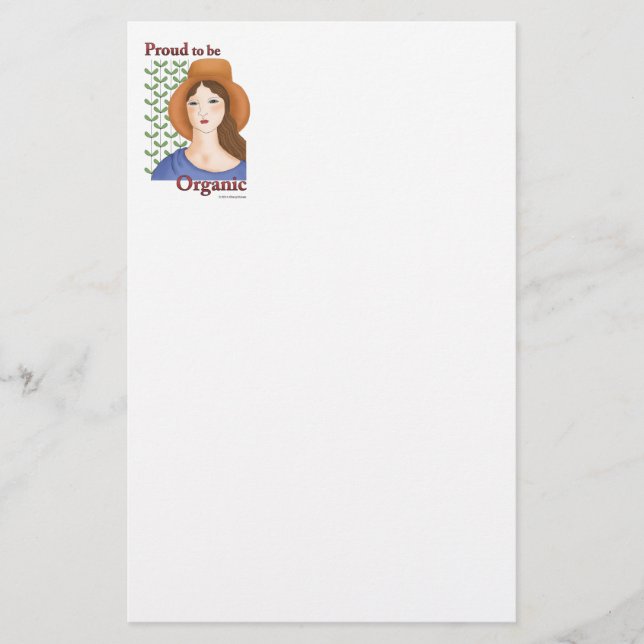 Proud to be Organic Stationery (Front)