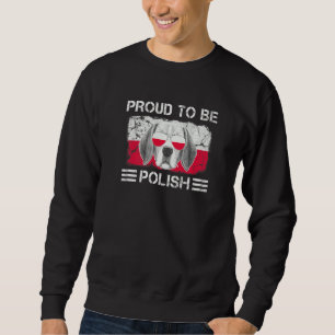 Proud to be Polish Flag Dog Lover Poland Roots Pre Sweatshirt