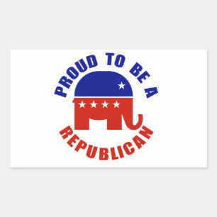 Proud to be Republican Rectangular Sticker