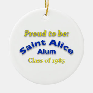 Proud to Be Saint Alice Alum Customisable  Ceramic Tree Decoration