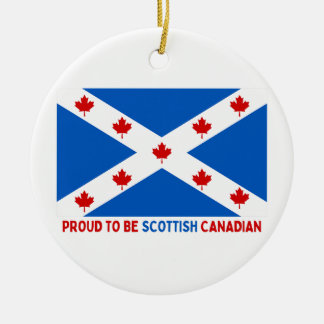 PROUD TO BE SCOTTISH CANADIAN! CERAMIC TREE DECORATION